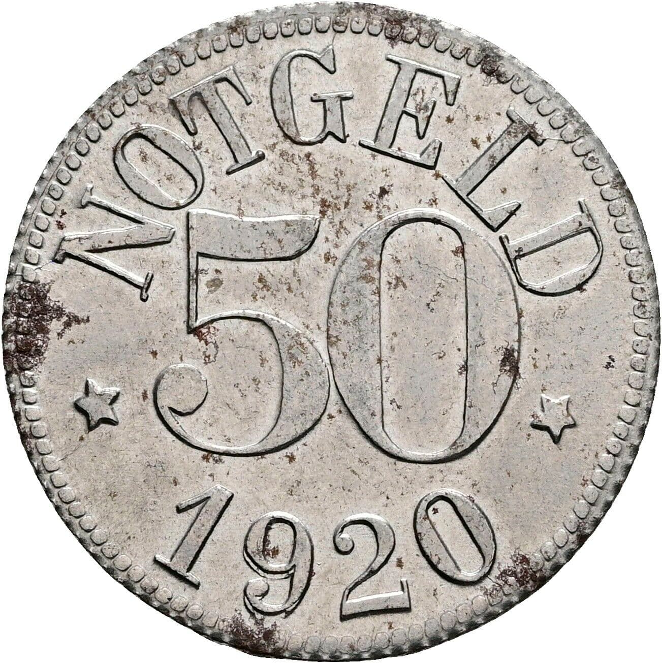 50 Pfennig 1920 – Vorderseite