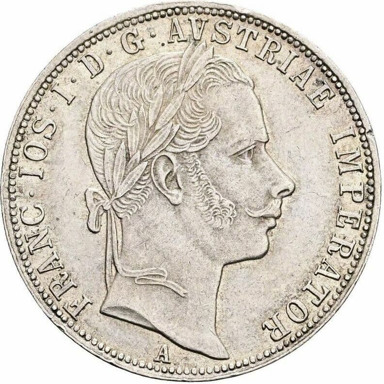 1 Gulden Franz Joseph I. 1848-1916 1860 A – Vorderseite