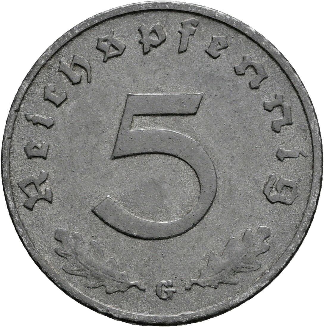 5 Reichspfennig 1940 G – Vorderseite