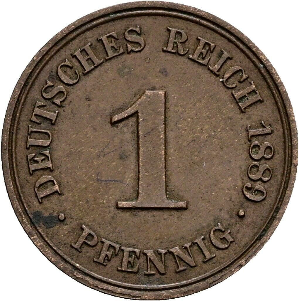 1 Pfennig 1889 A – Vorderseite
