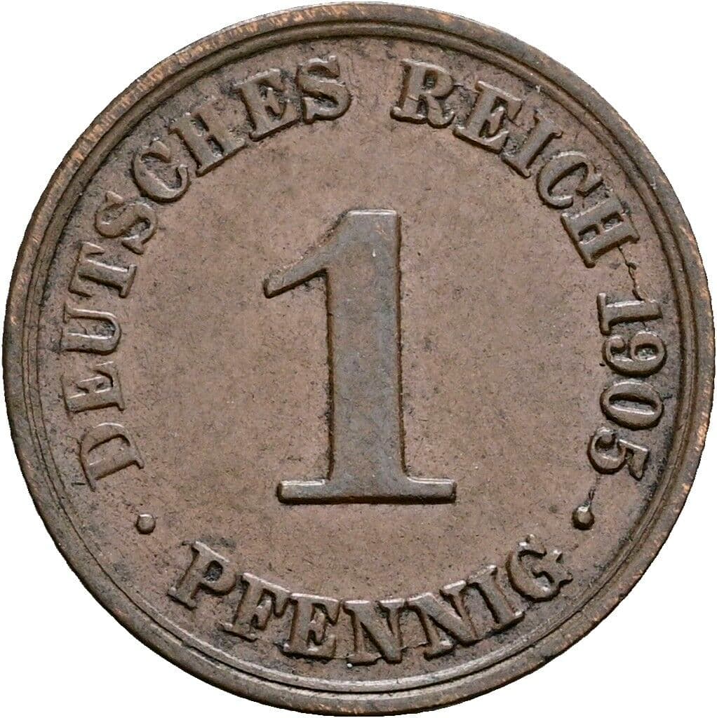 1 Pfennig 1905 A – Vorderseite