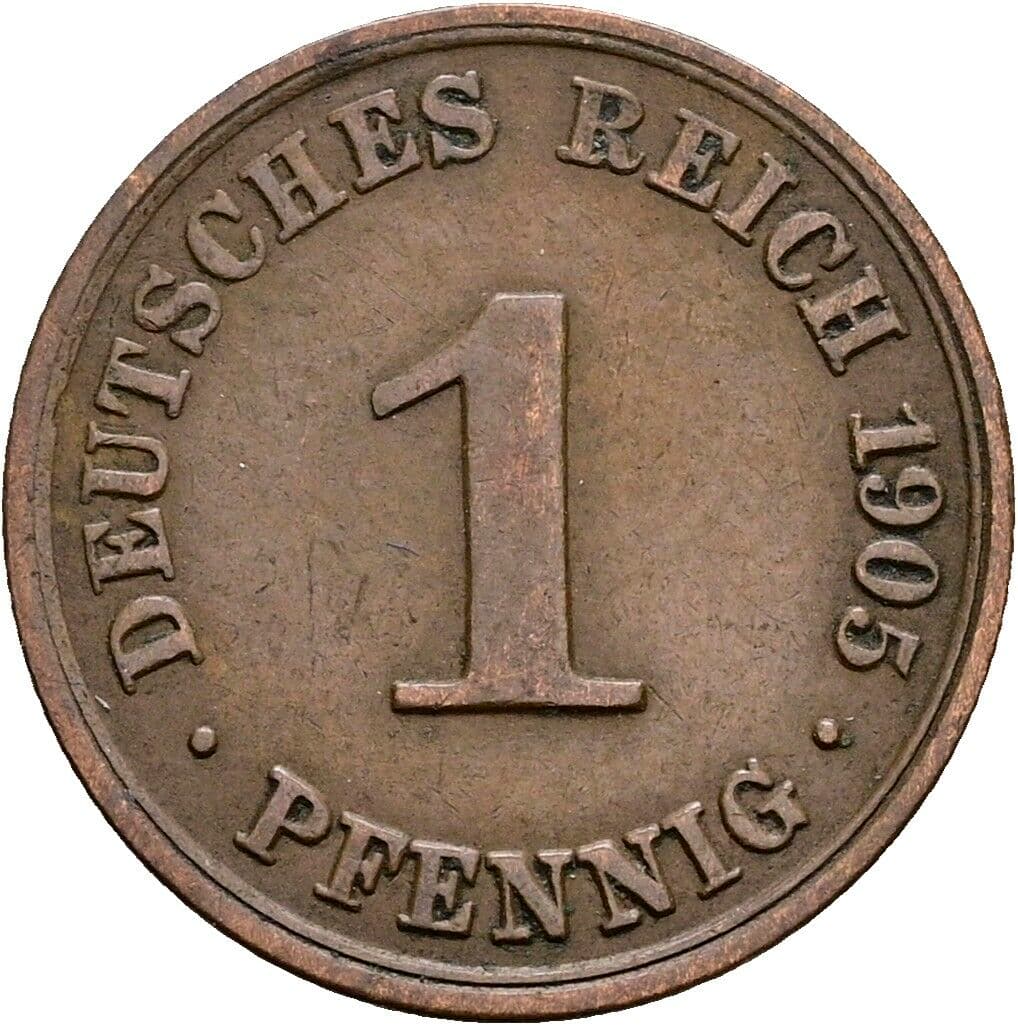1 Pfennig 1905 A – Vorderseite