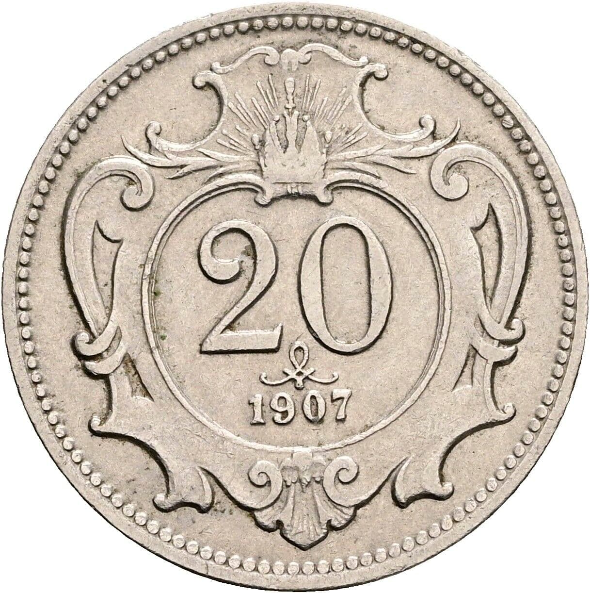 20 Heller Franz Joseph I. 1848-1916 1907 – Vorderseite