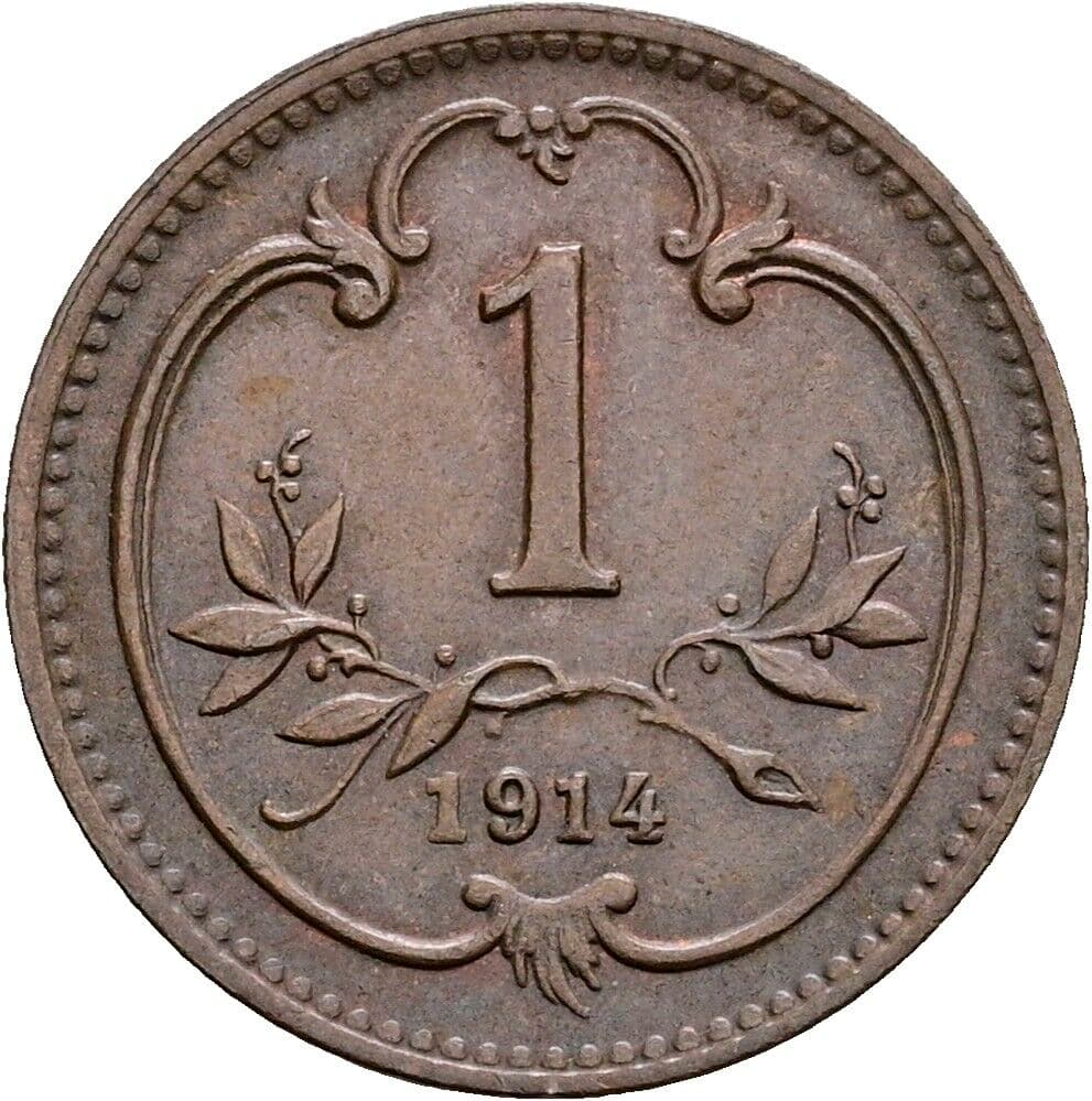 1 Heller Franz Joseph I. 1848-1916 1914 – Vorderseite