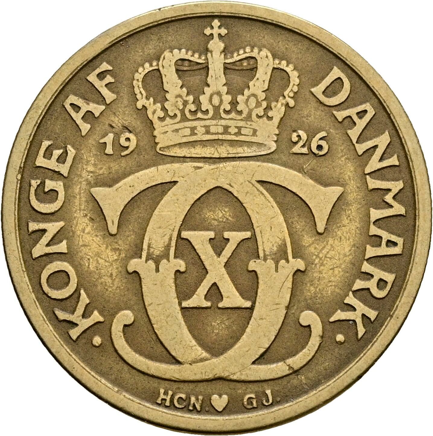 1 Krone Christian X. 1912-1947 1926 – Vorderseite