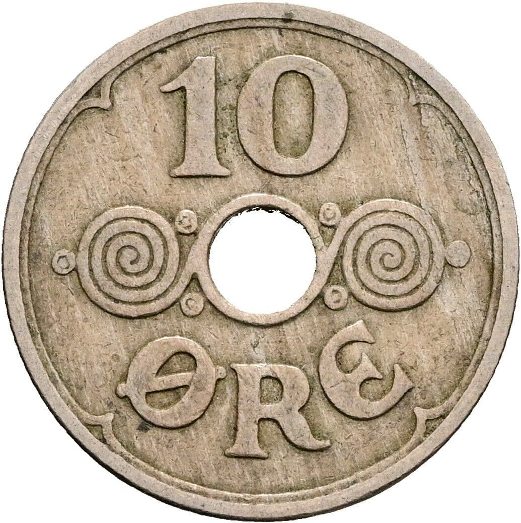 10 Öre Christian X. 1912-1947 1929 – Vorderseite
