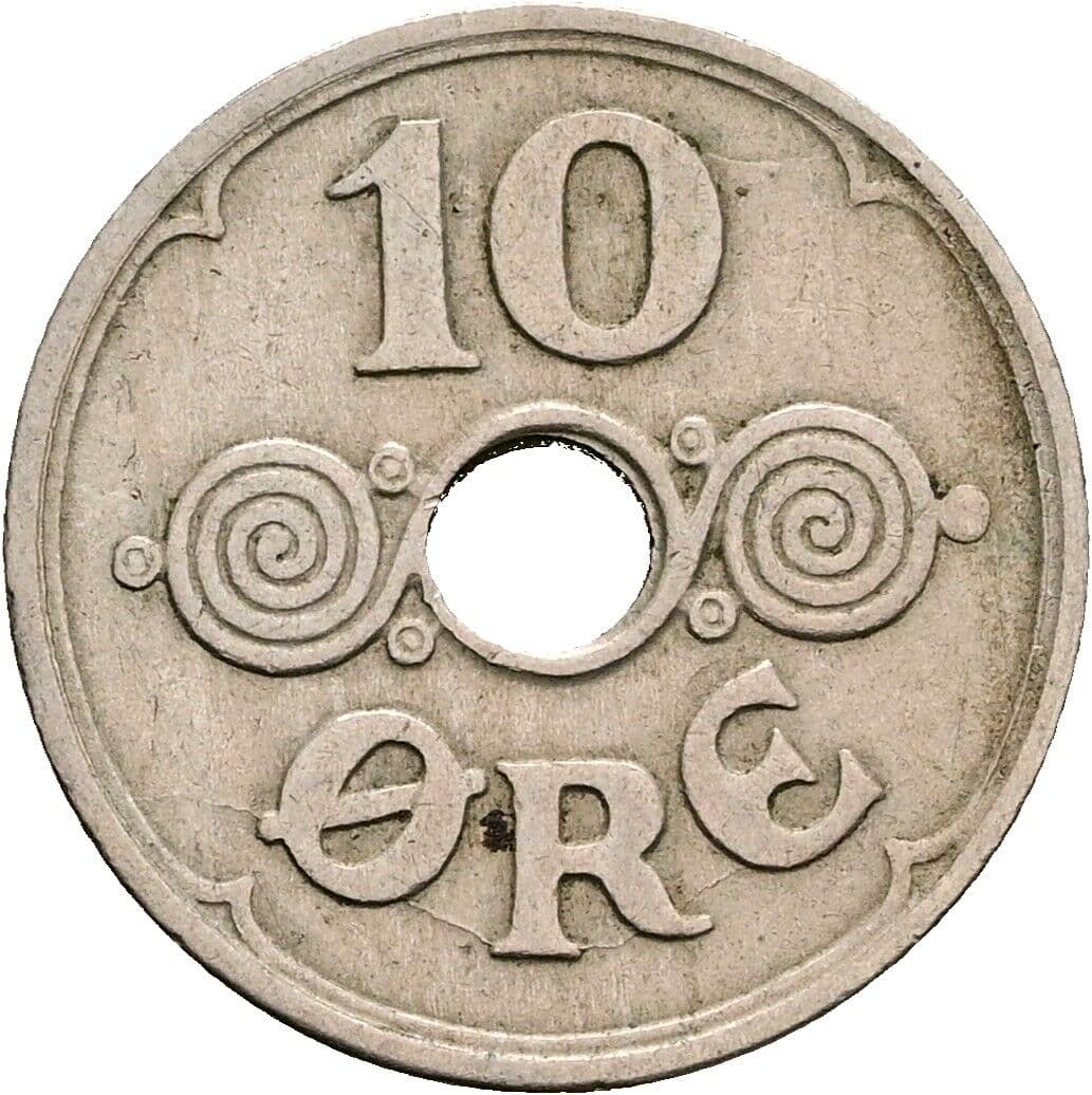 10 Öre Christian X. 1912-1947 1929 – Vorderseite