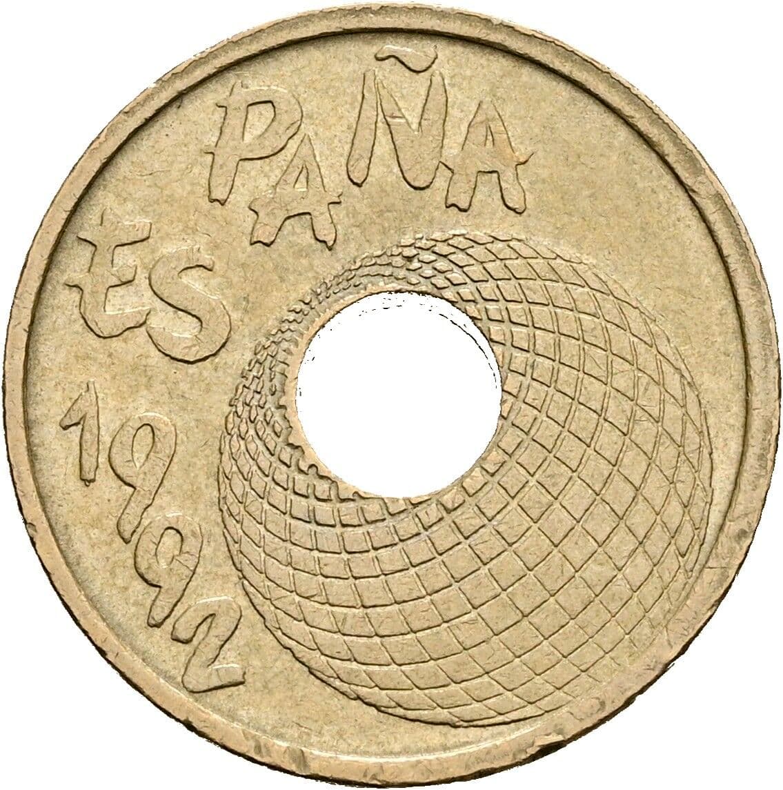 25 Pesetas 1992 – Vorderseite