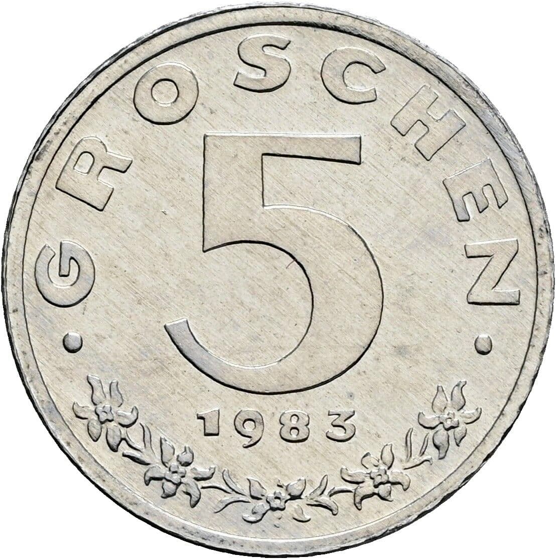 5 Groschen 1983 – Vorderseite
