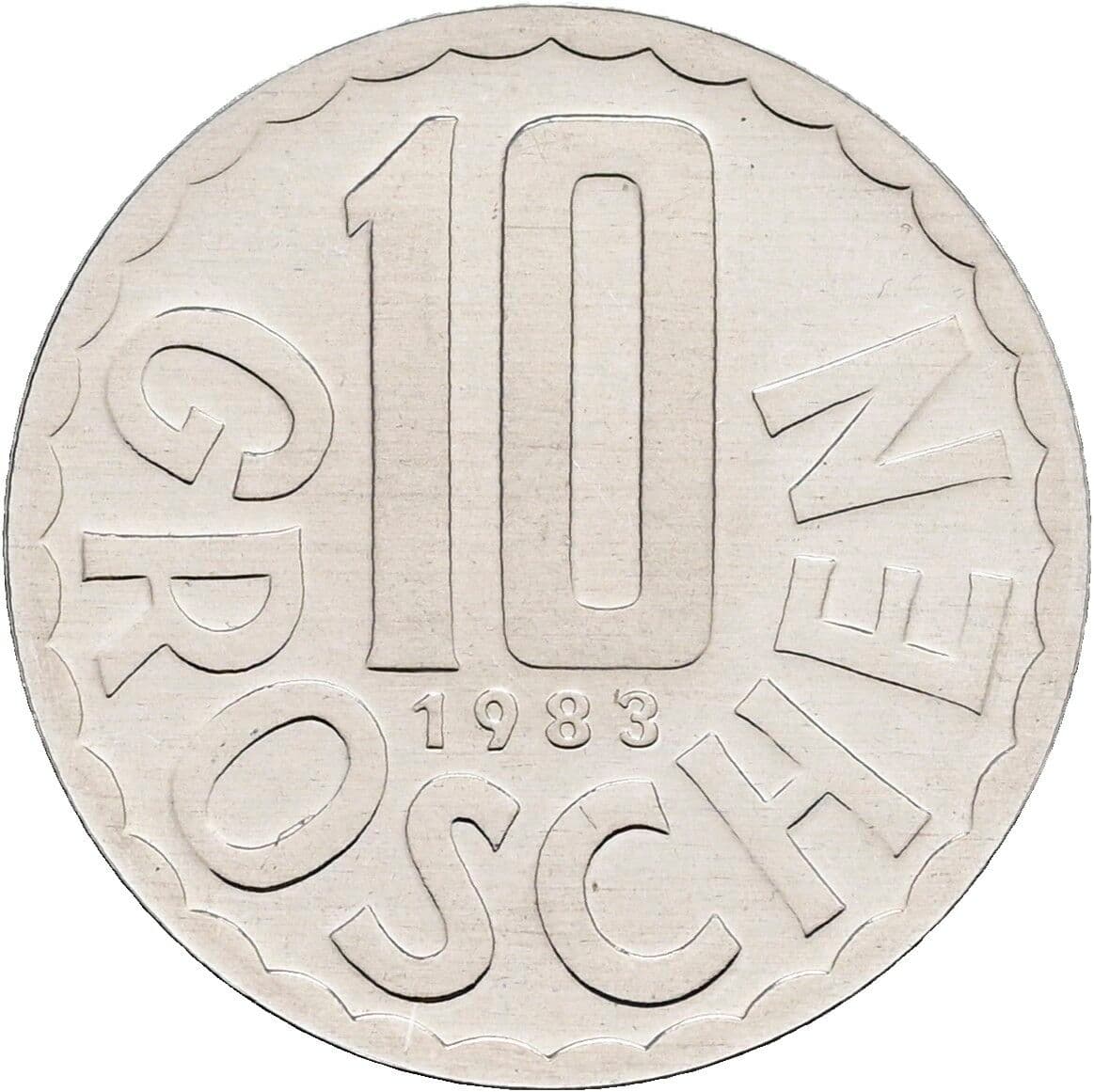 10 Groschen 1983 – Vorderseite
