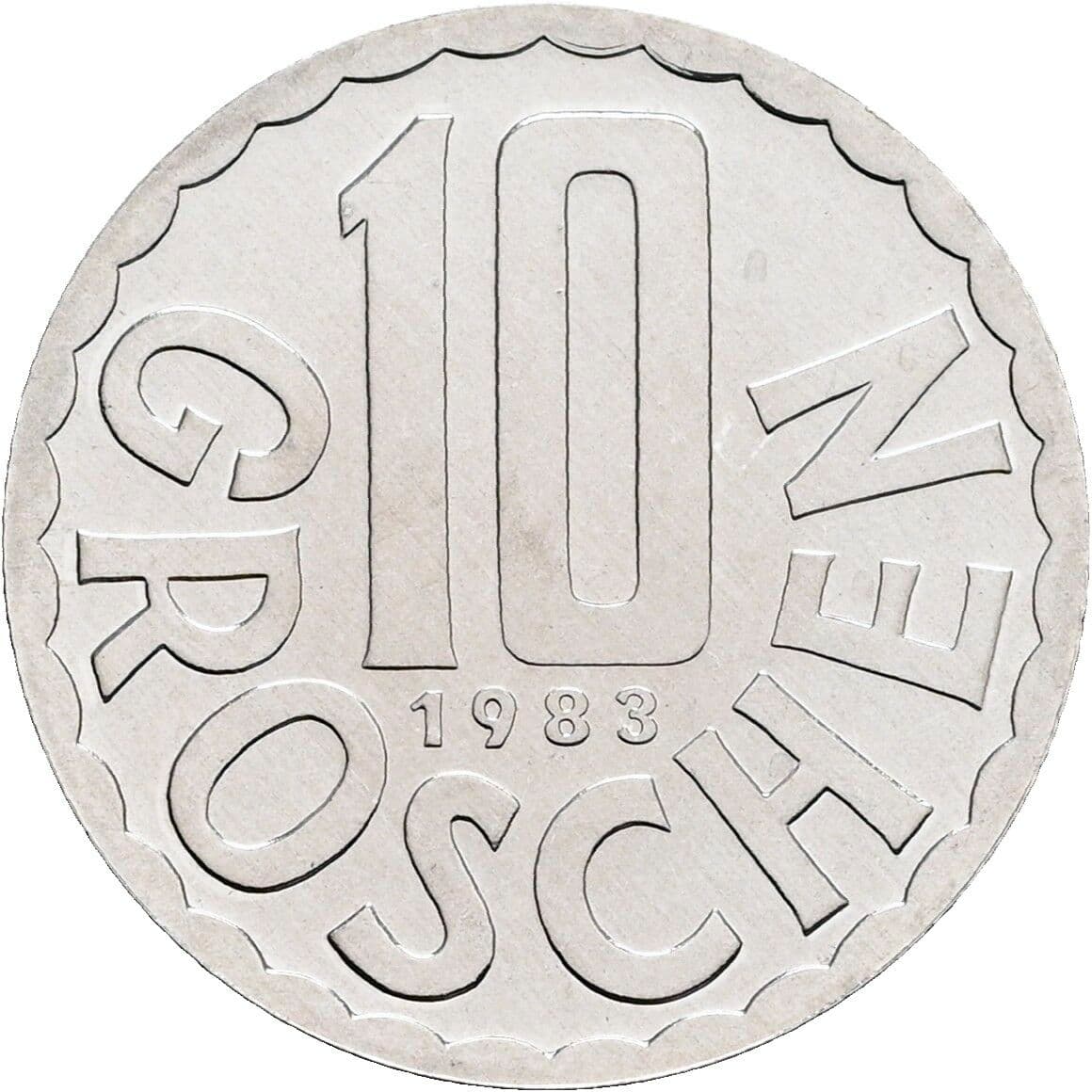 10 Groschen 1983 – Vorderseite