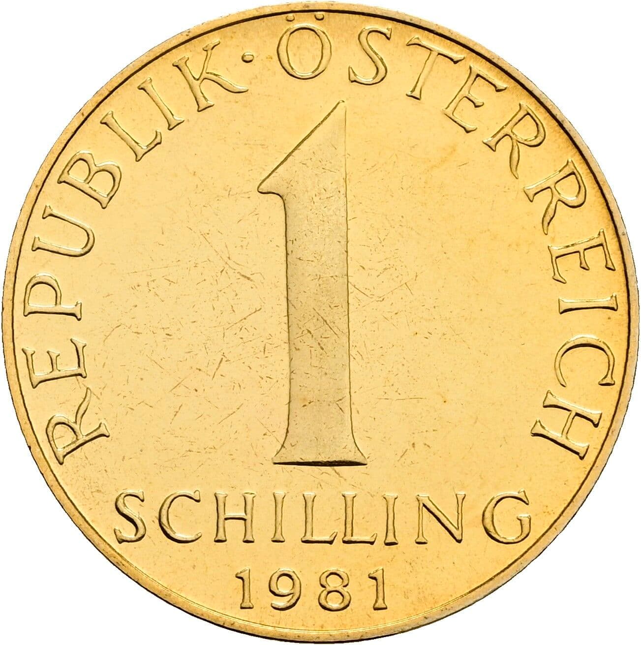 1 Schilling 1981 – Vorderseite