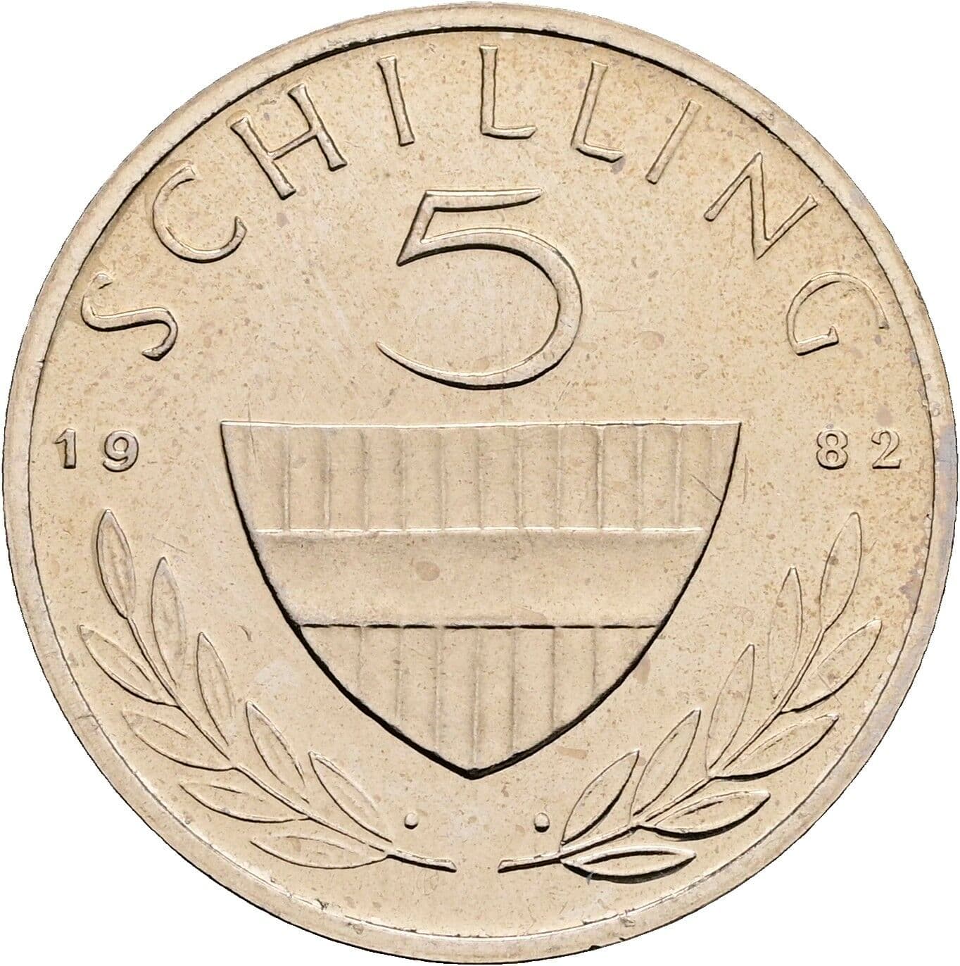5 Schilling 1982 – Vorderseite
