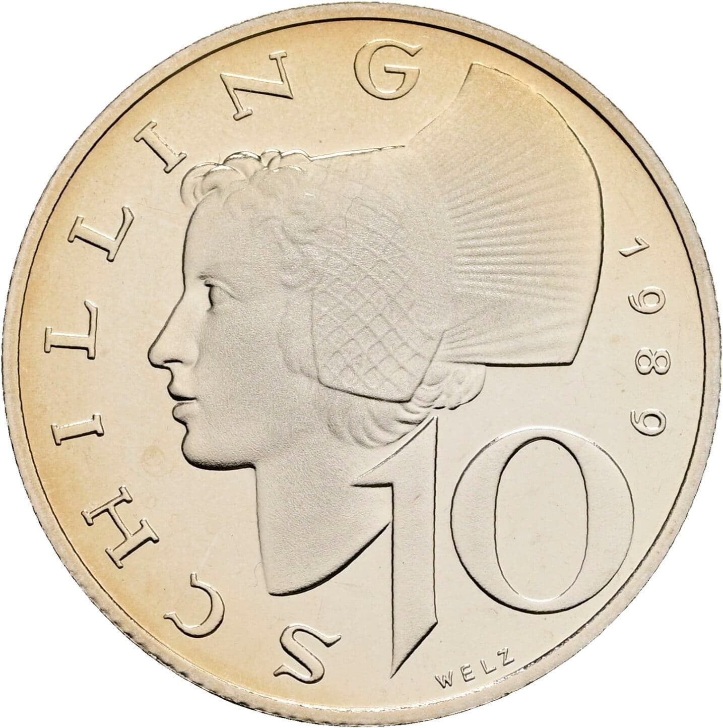 10 Schilling 1989 – Vorderseite