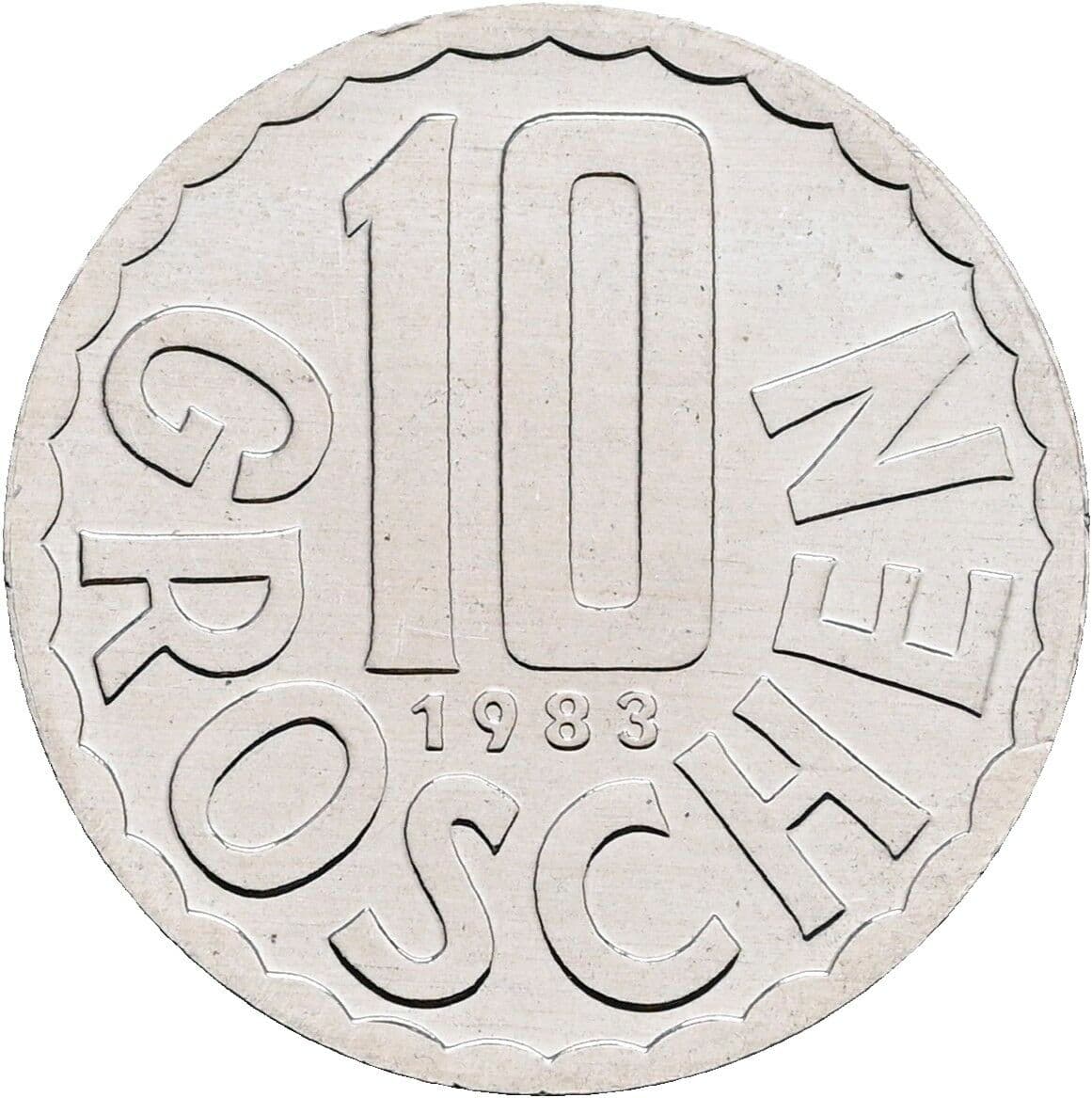 10 Groschen 1983 – Vorderseite