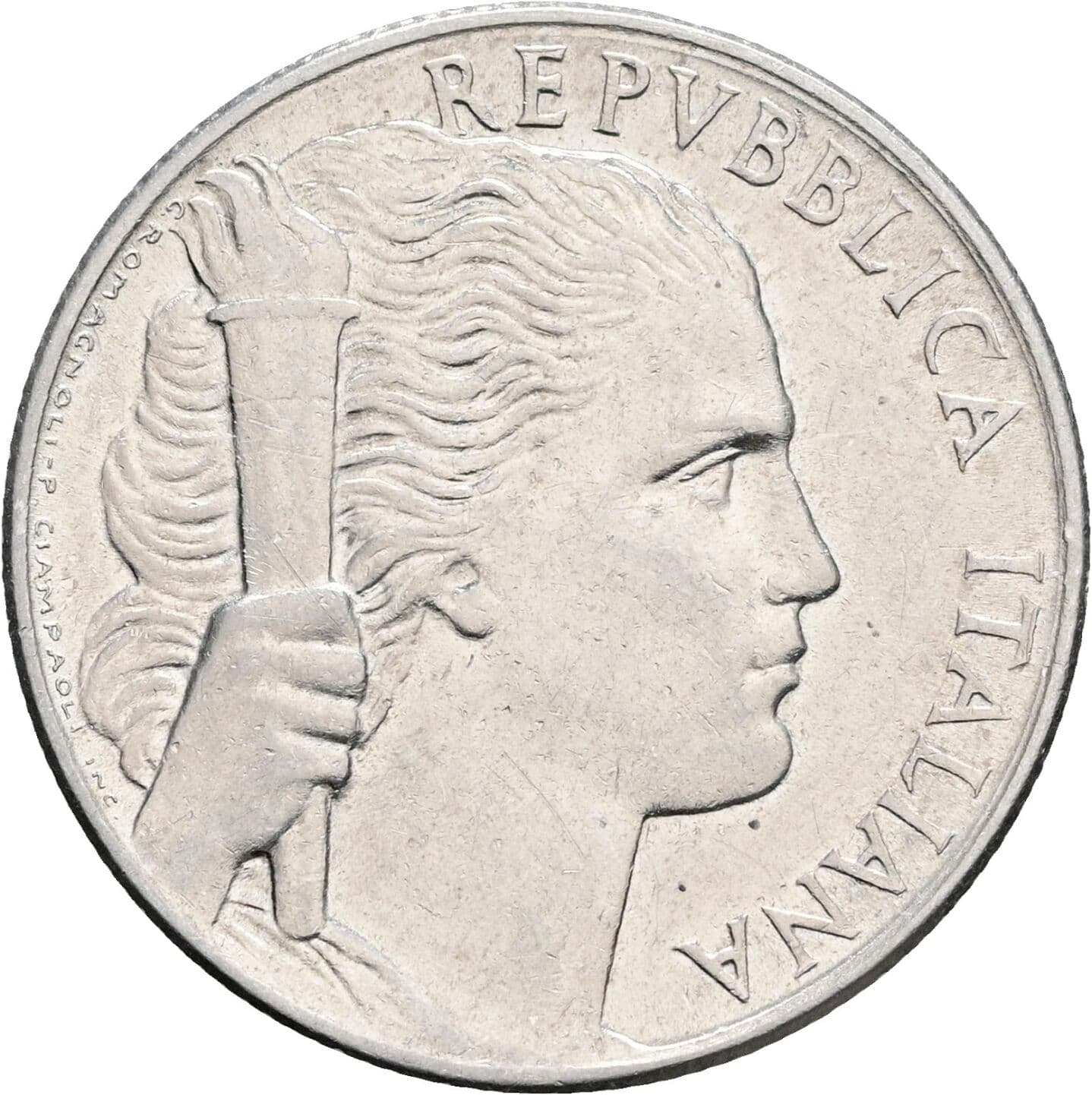 5 Lire 1950 – Vorderseite