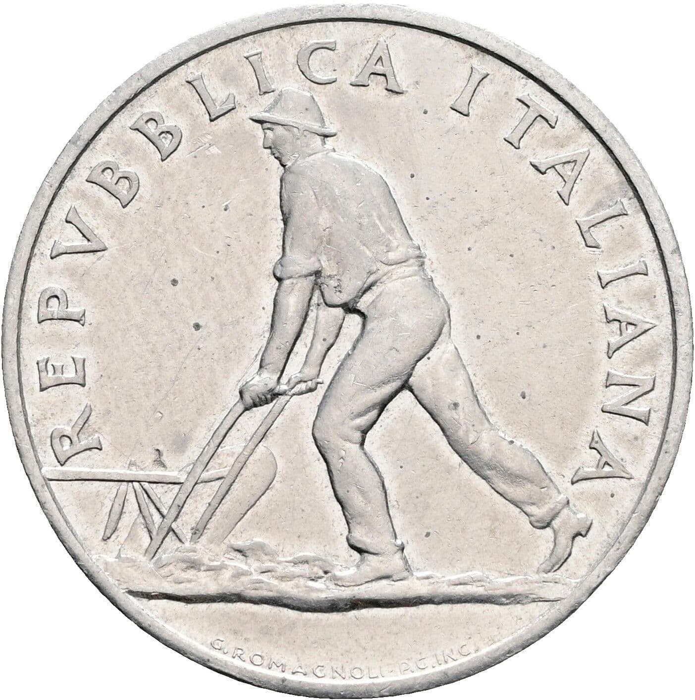2 Lire 1948 – Vorderseite