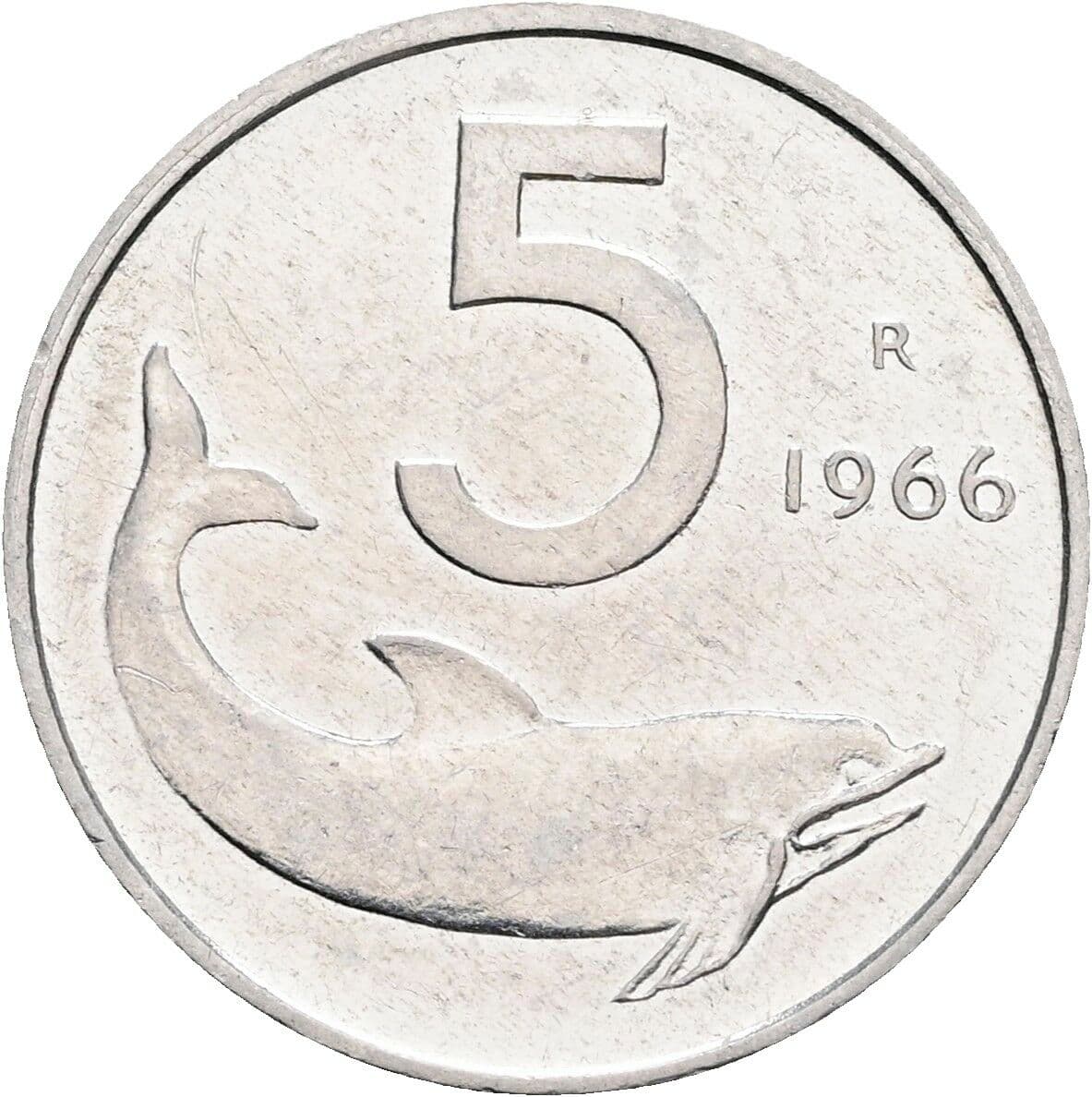5 Lire 1966 – Vorderseite