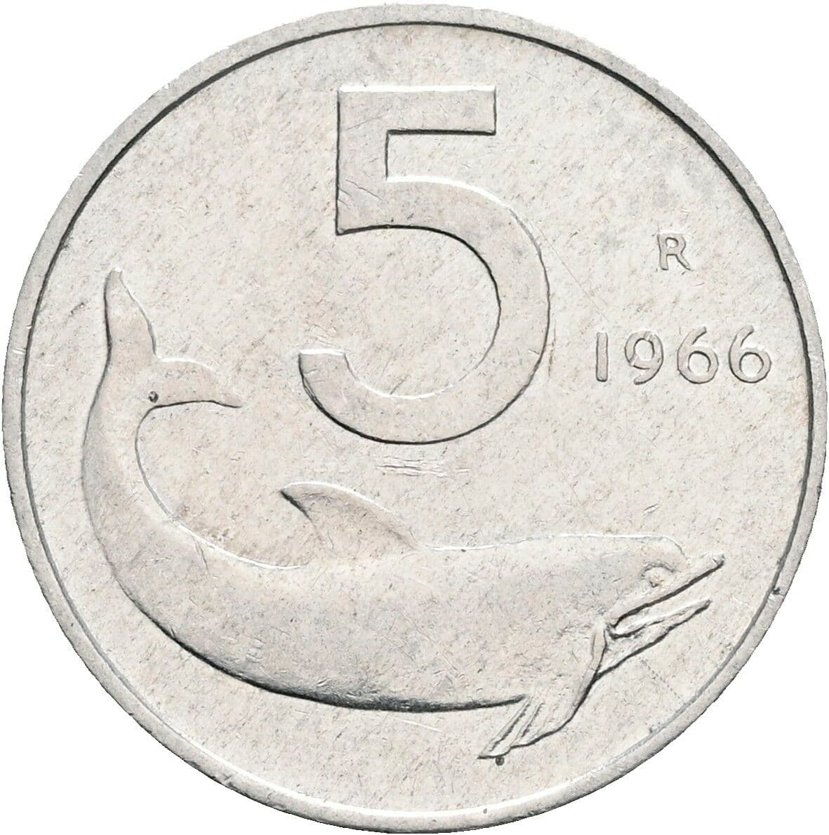 5 Lire 1966 – Vorderseite
