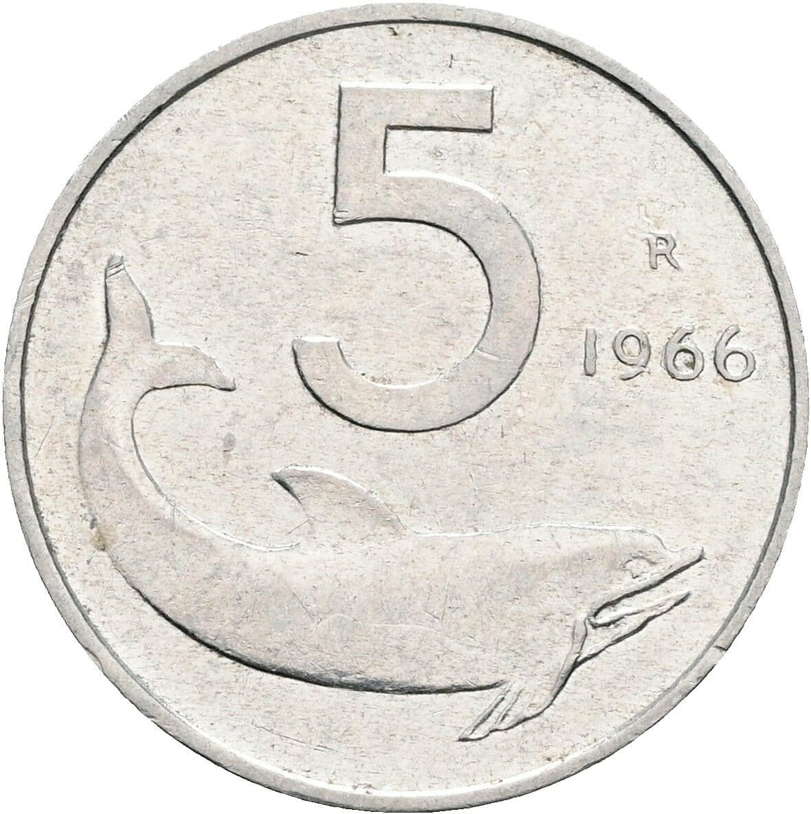 5 Lire 1966 – Vorderseite