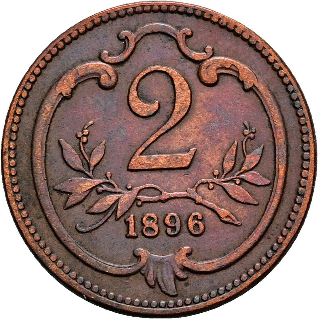 2 Heller Franz Joseph I. 1848-1916 1896 – Vorderseite