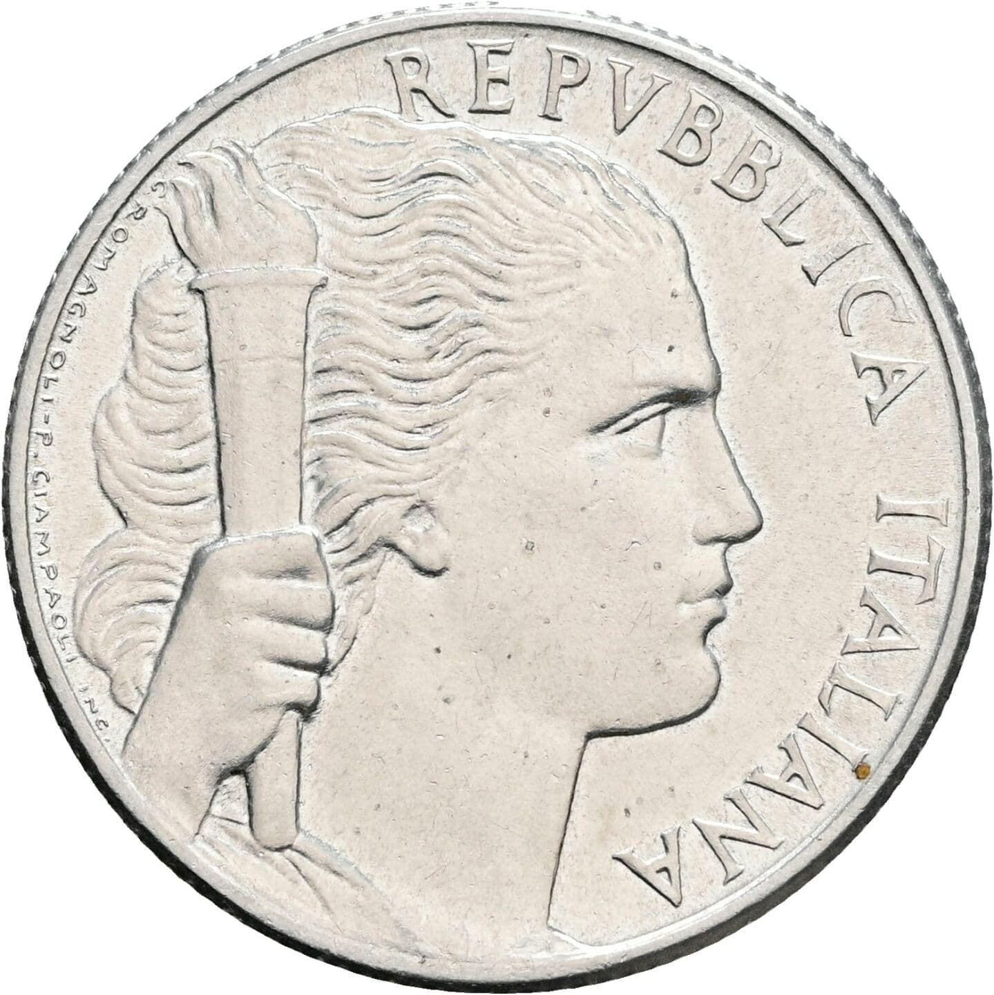 5 Lire 1950 – Vorderseite