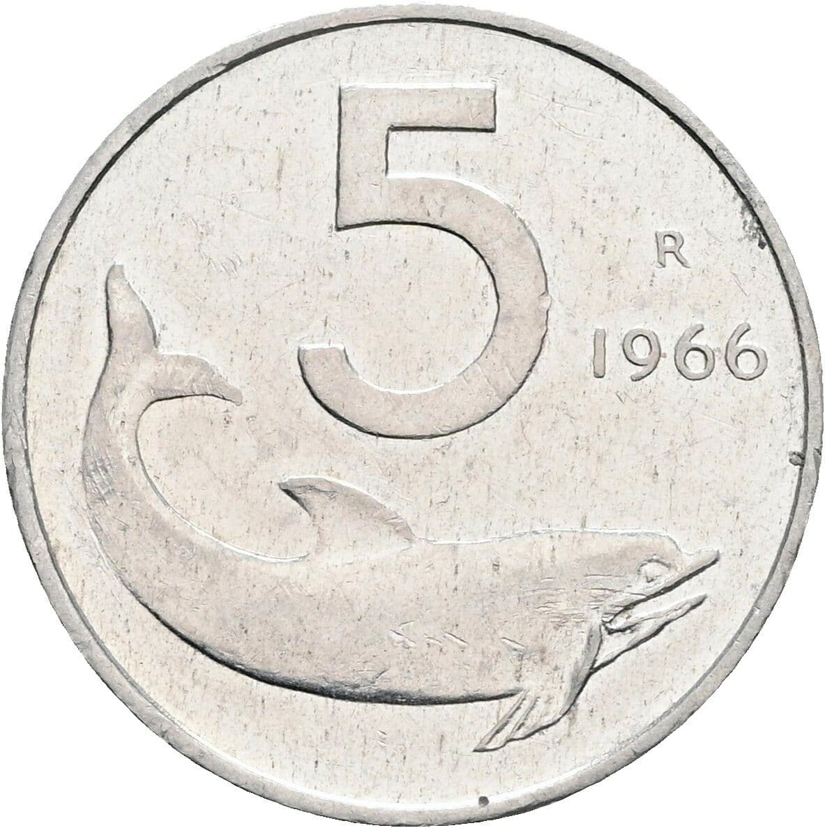 5 Lire 1966 – Vorderseite