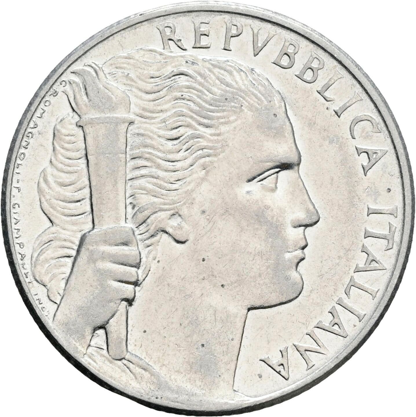 5 Lire 1950 – Vorderseite