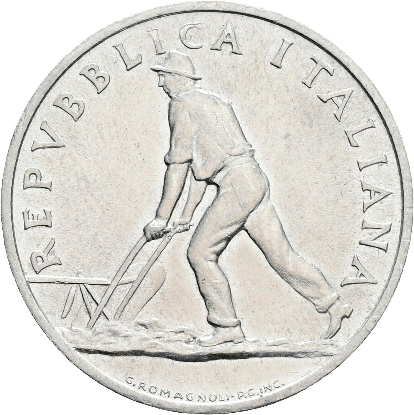2 Lire 1948 – Vorderseite