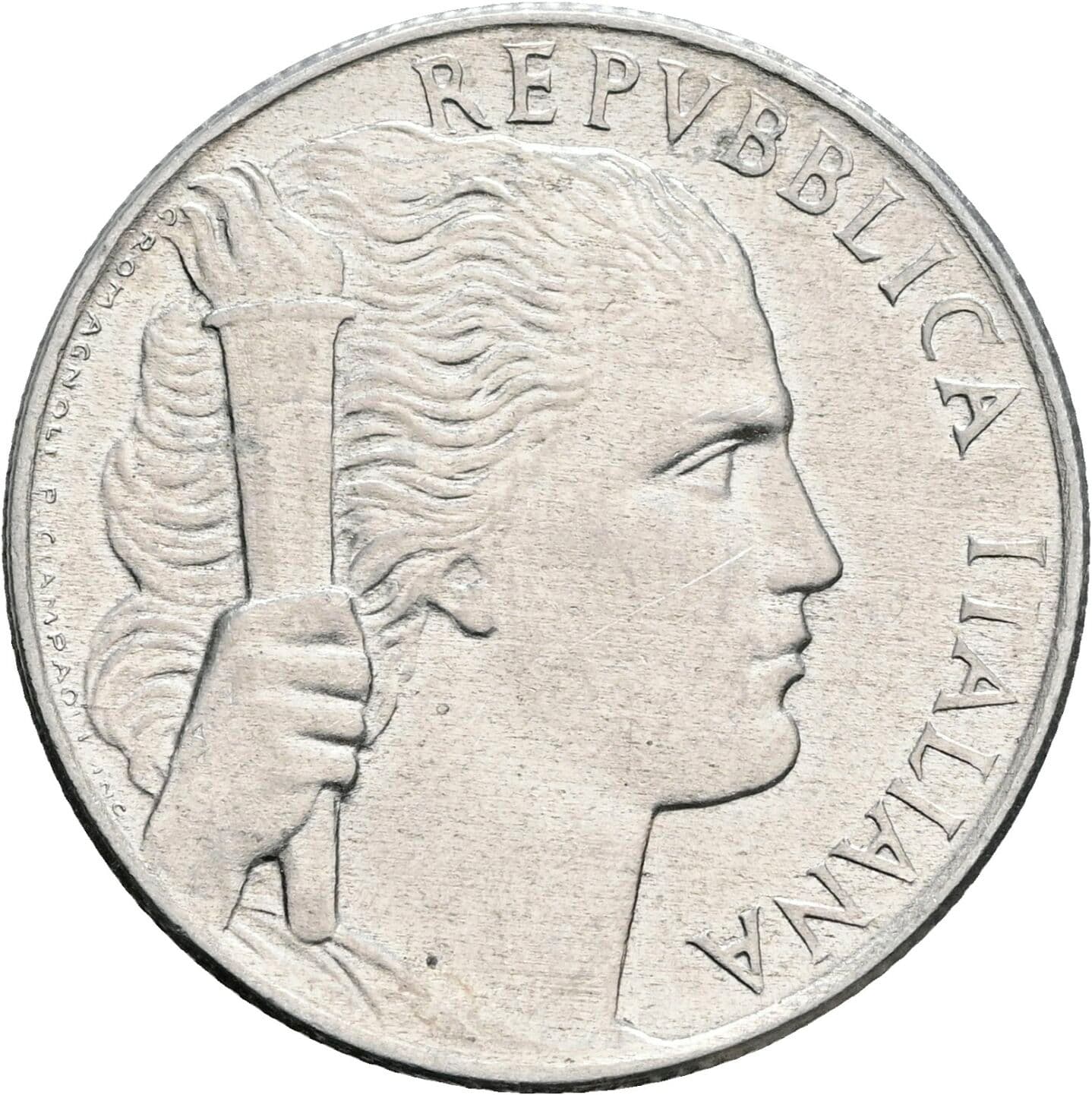 5 Lire 1949 – Vorderseite