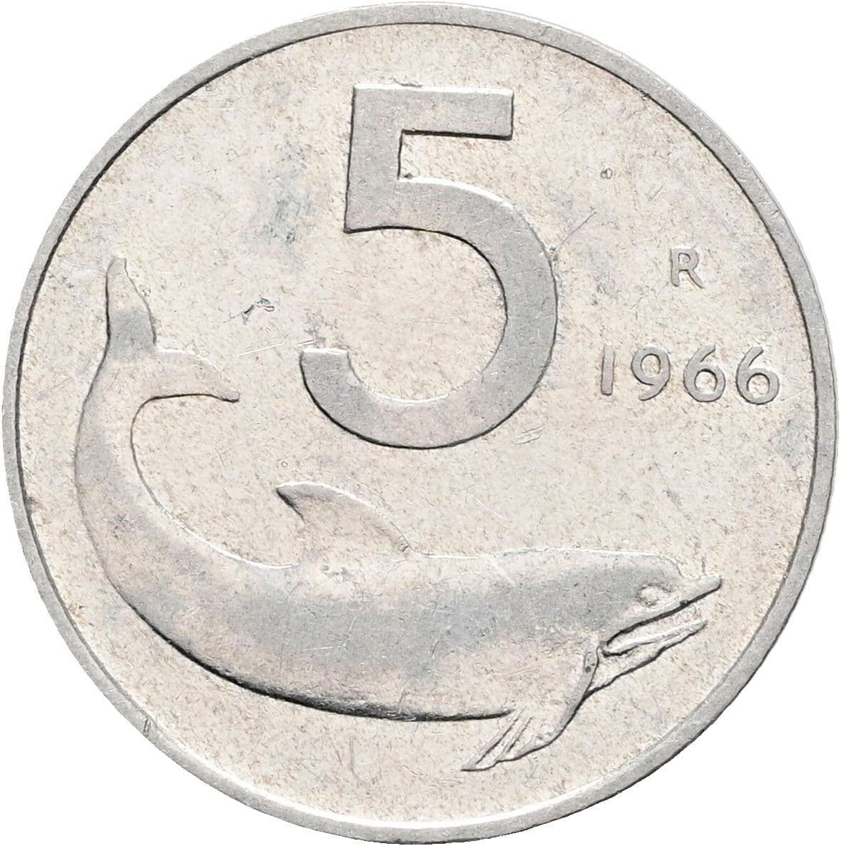 5 Lire 1966 – Vorderseite