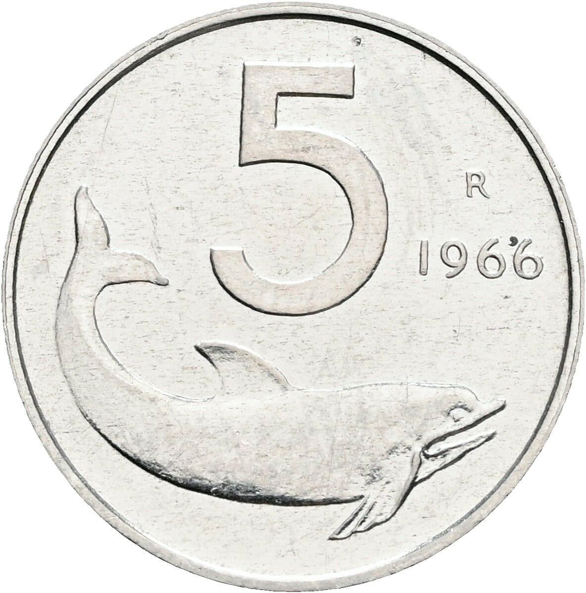 5 Lire 1966 – Vorderseite