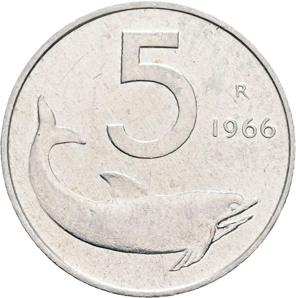 5 Lire 1966 – Vorderseite