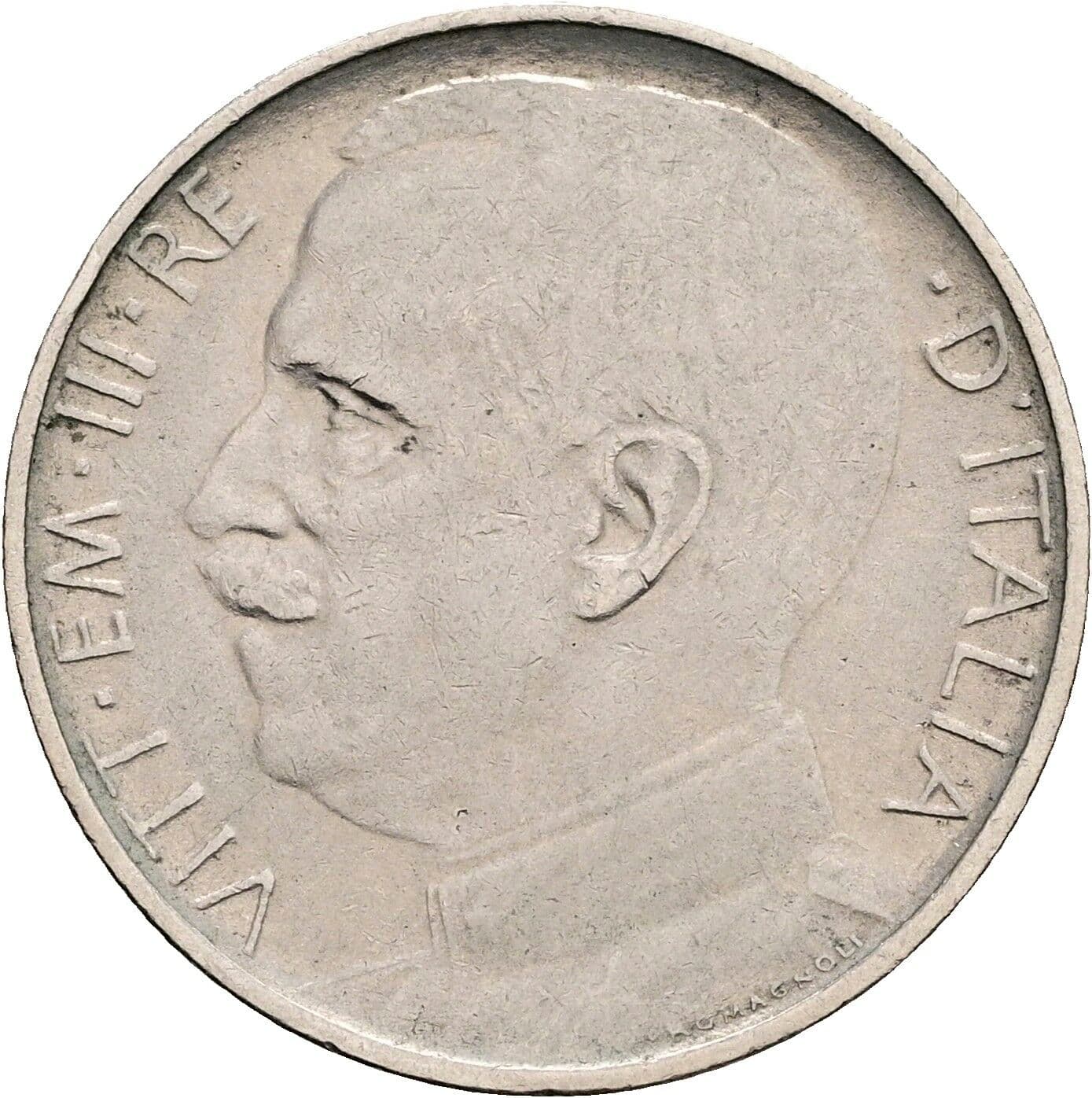 50 Centesimi Vittorio Emanuele III. 1900-1946 1925 – Vorderseite