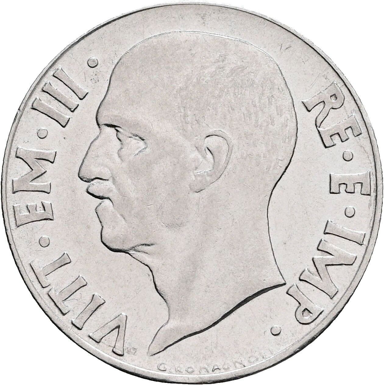 20 Centesimi Vittorio Emanuele III. 1900-1946 1940 – Vorderseite