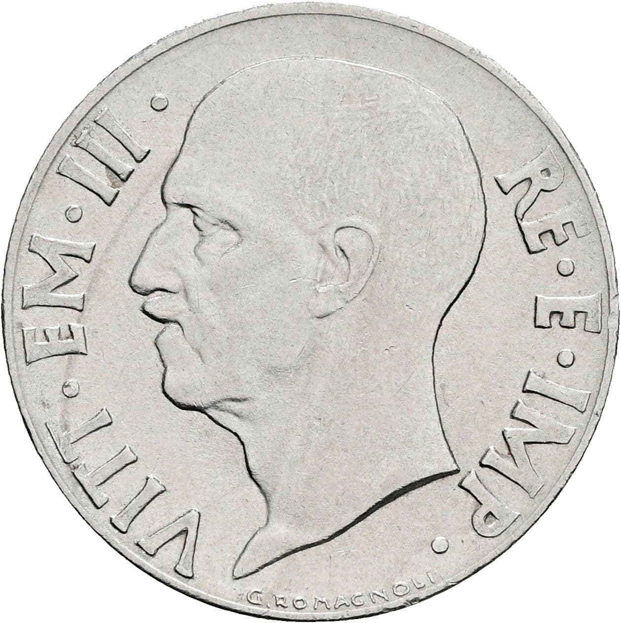 20 Centesimi Vittorio Emanuele III. 1900-1946 1941 – Vorderseite