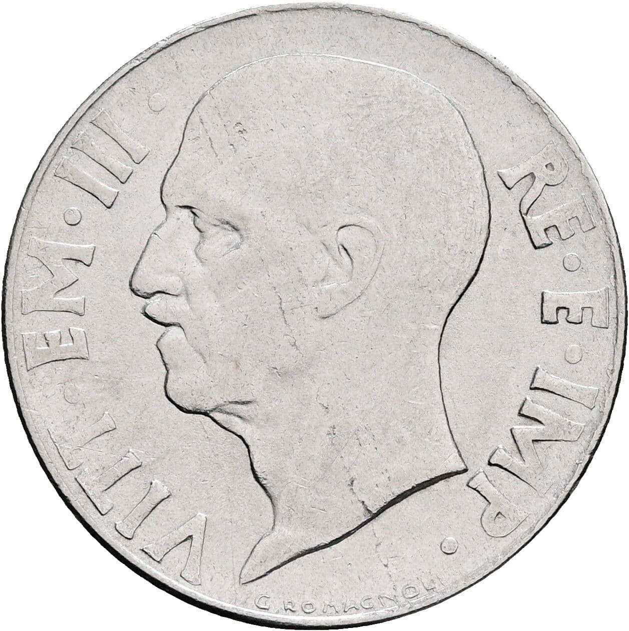 20 Centesimi Vittorio Emanuele III. 1900-1946 1940 – Vorderseite