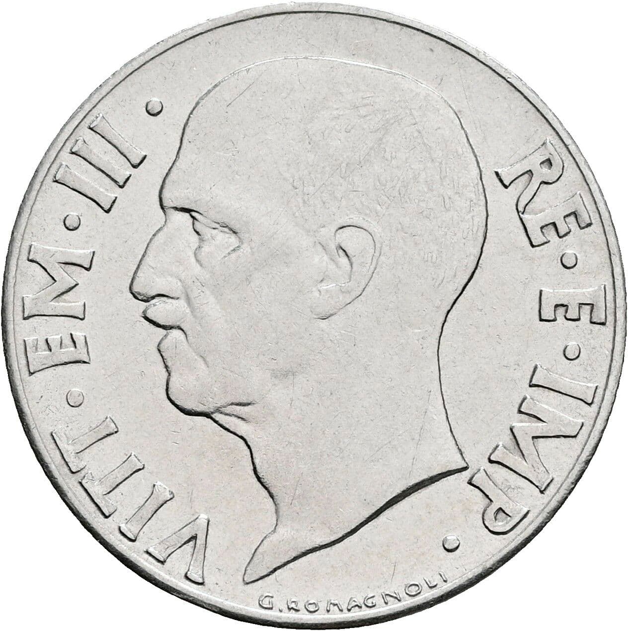 20 Centesimi Vittorio Emanuele III. 1900-1946 1940 – Vorderseite
