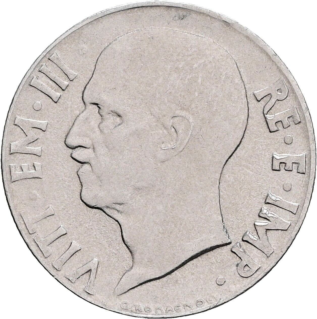 20 Centesimi Vittorio Emanuele III. 1900-1946 1942 – Vorderseite