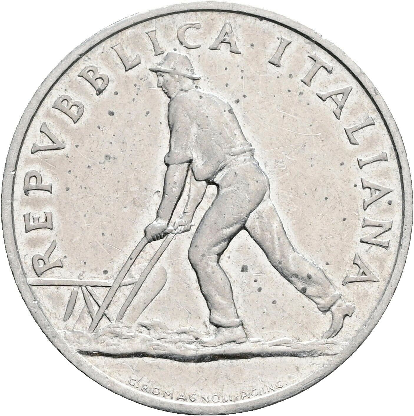 2 Lire 1948 – Vorderseite