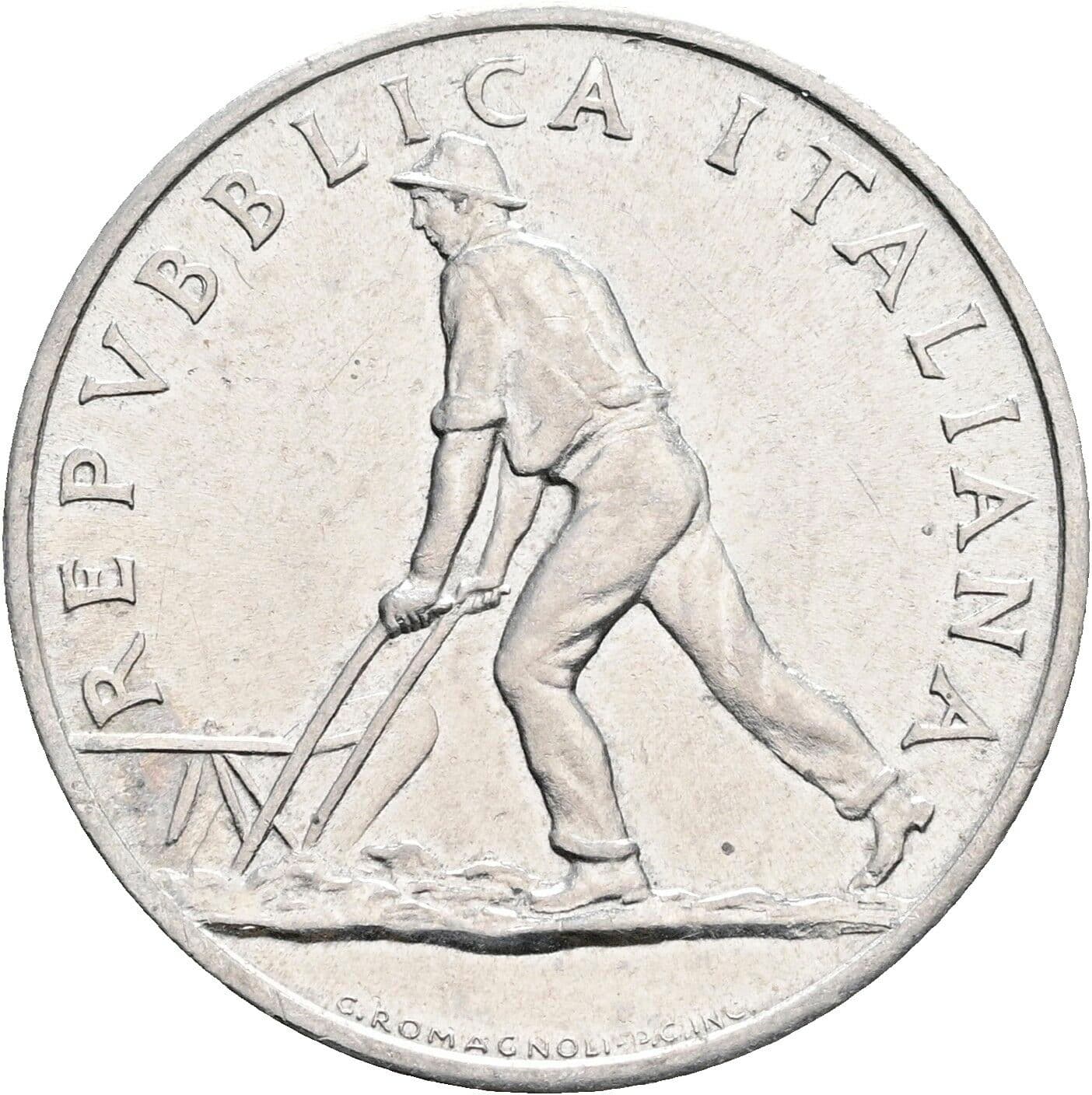 2 Lire 1950 – Vorderseite