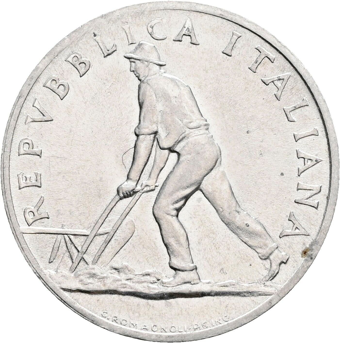 2 Lire 1950 – Vorderseite
