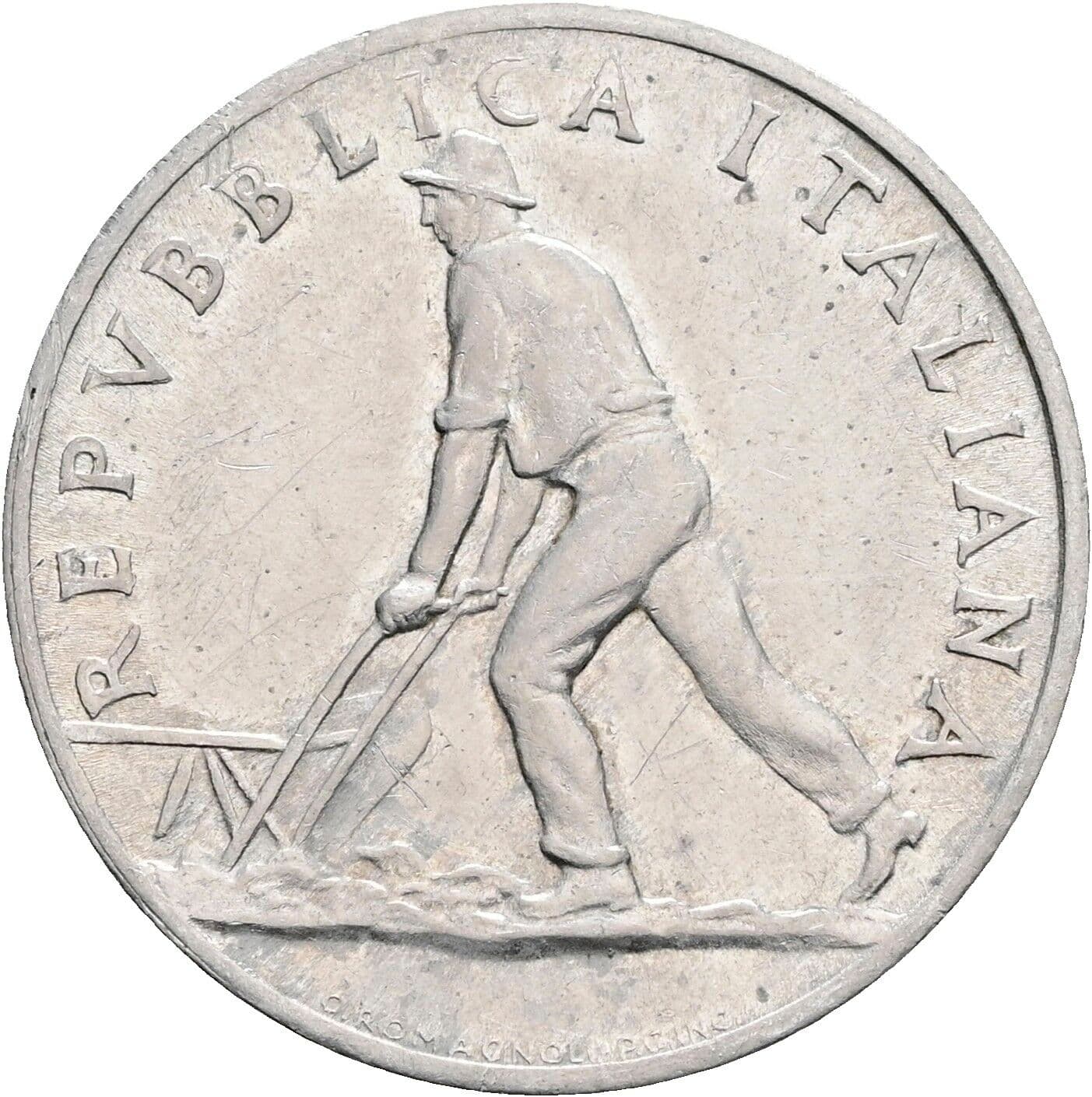 2 Lire 1950 – Vorderseite