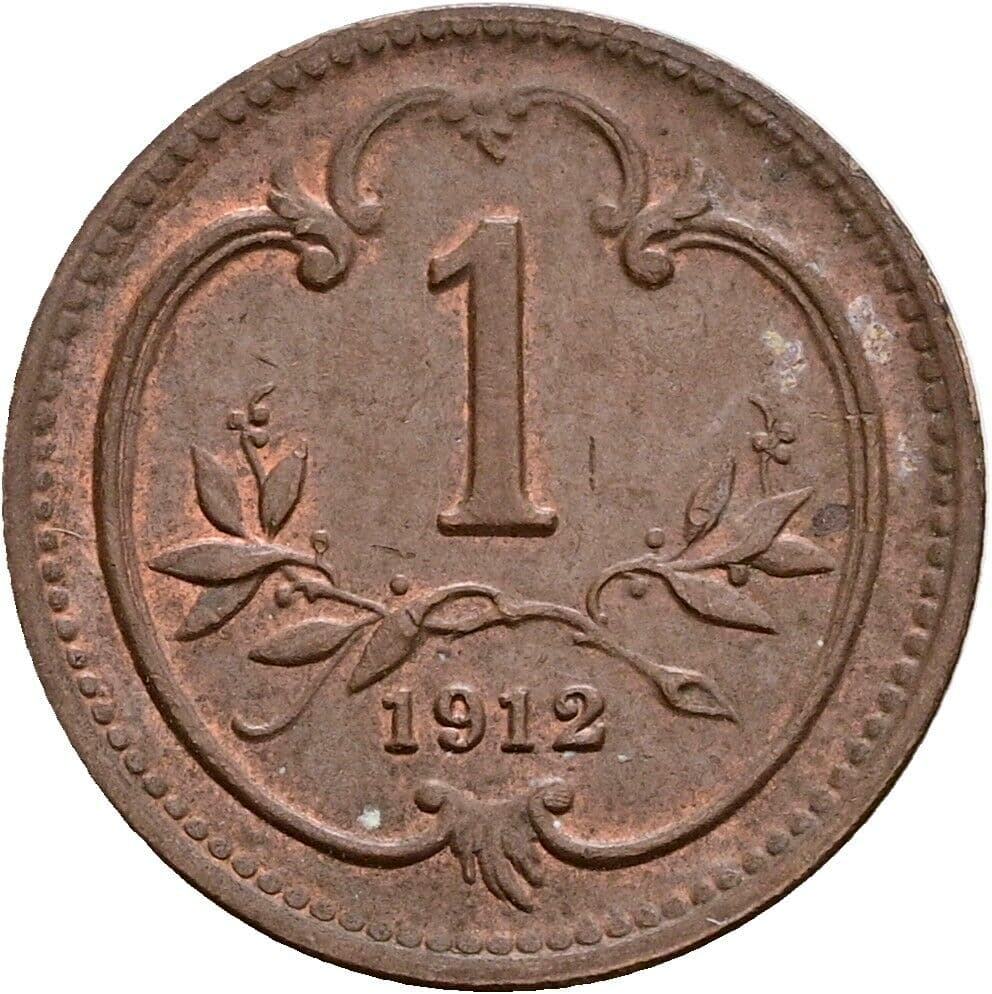 1 Heller Franz Joseph I. 1848-1916 1912 – Vorderseite