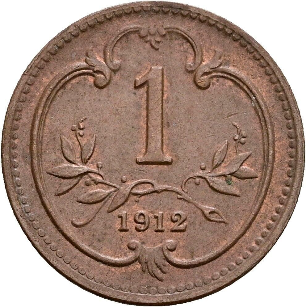 1 Heller Franz Joseph I. 1848-1916 1912 – Vorderseite