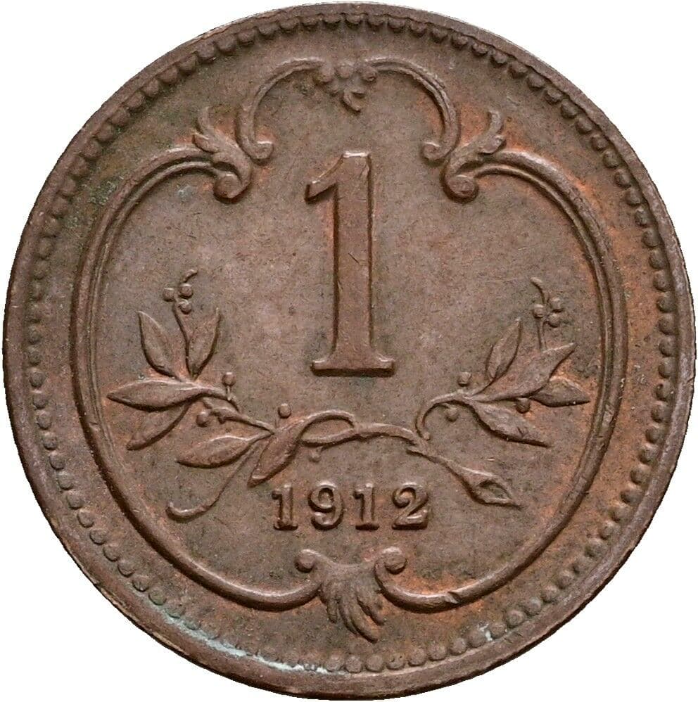 1 Heller Franz Joseph I. 1848-1916 1912 – Vorderseite