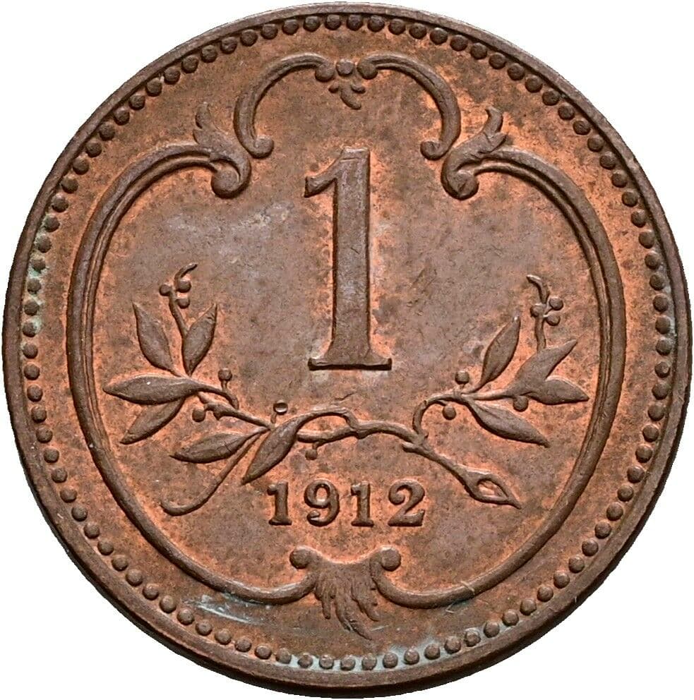 1 Heller Franz Joseph I. 1848-1916 1912 – Vorderseite