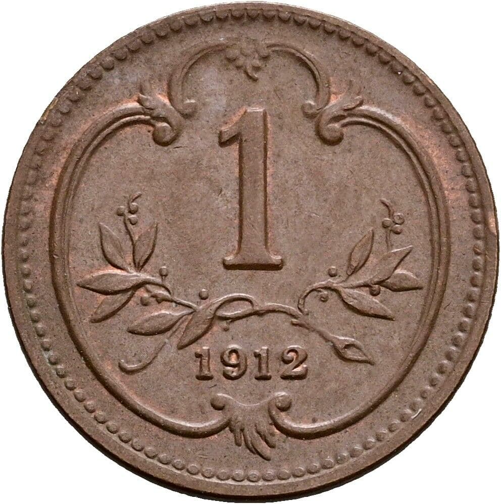 1 Heller Franz Joseph I. 1848-1916 1912 – Vorderseite