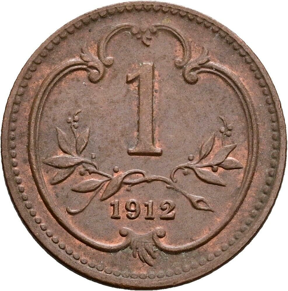 1 Heller Franz Joseph I. 1848-1916 1912 – Vorderseite
