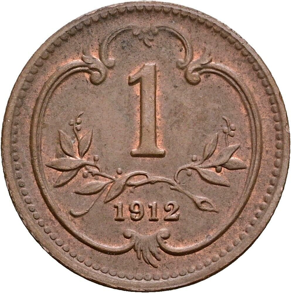 1 Heller Franz Joseph I. 1848-1916 1912 – Vorderseite